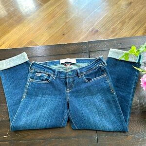 Hollister crop jeans.